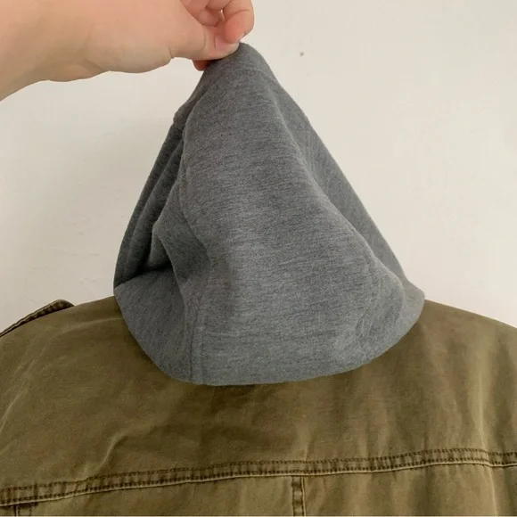 Levi’s Hooded Cotton Canvas Military Trucker Jacket Tan Work Outdoor Layered M - Picture 9 of 16